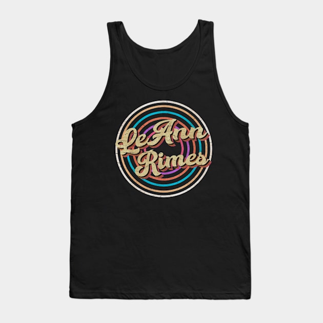 vintage circle line color LeAnn Rimes Tank Top by KirikKikuk.Store